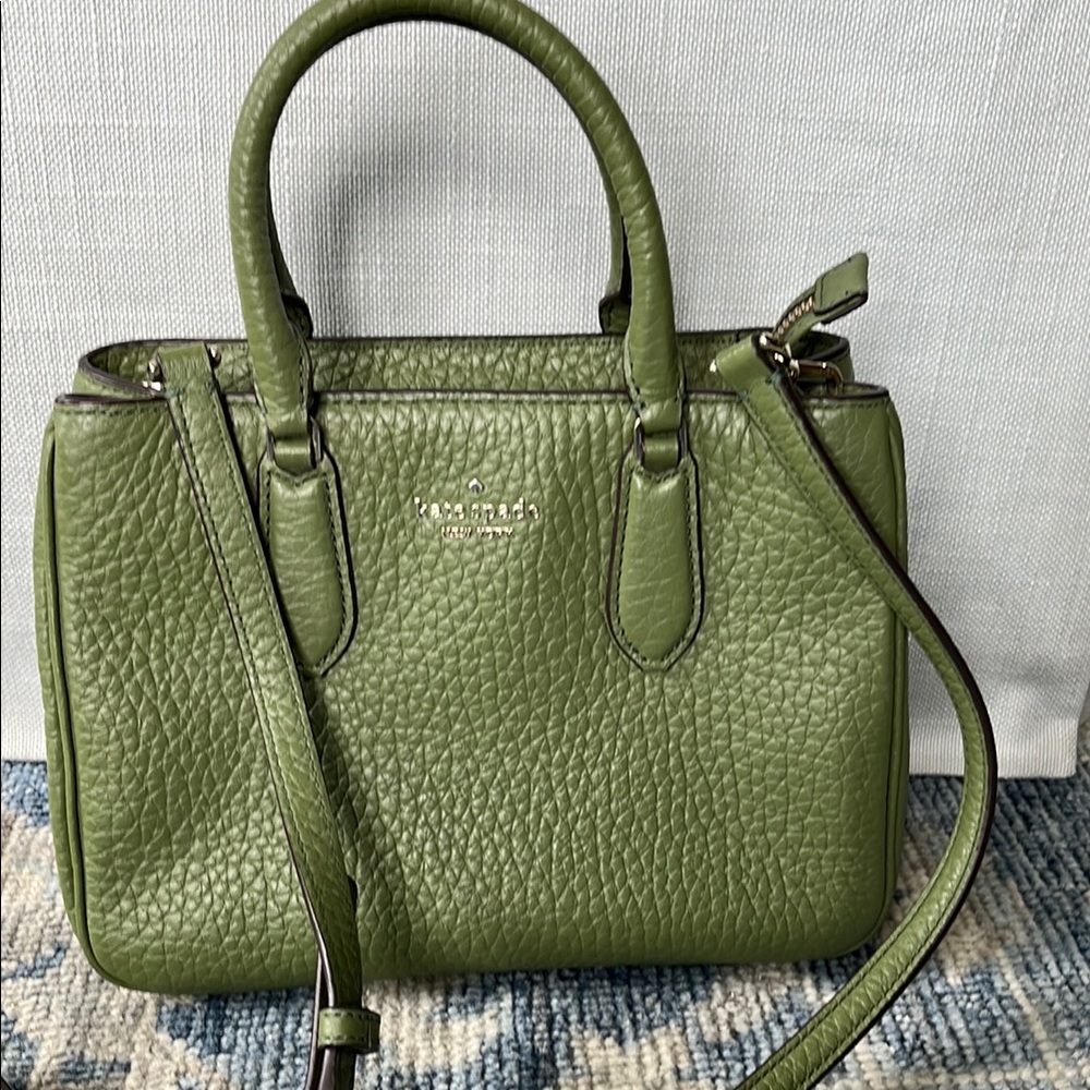 Kate Spade Green Satchel with Versatile Straps